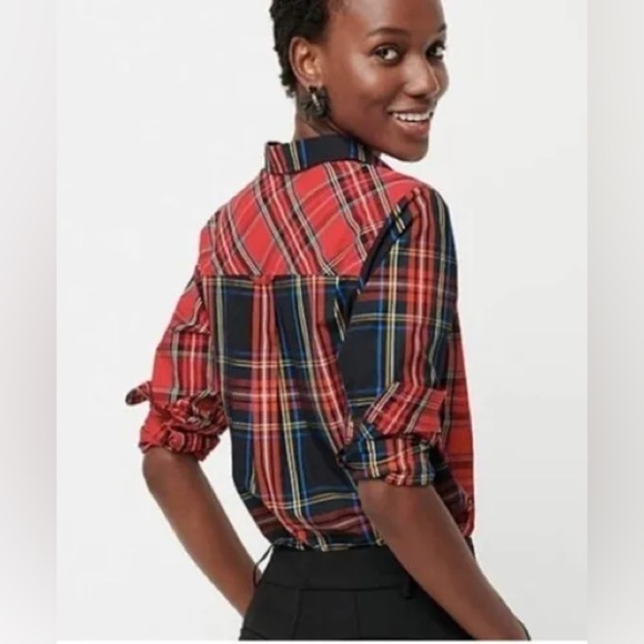 J.Crew Classic-fit Boy Shirt In Mixed Stewart Tartan Sz 10 - Picture 3 of 11